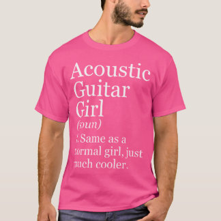 T-shirt Guitare acoustique Définition de fille Drôle Sarca