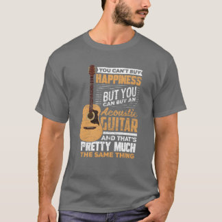 T-shirt Guitare acoustique Famille des guitares