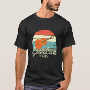 T-shirt Guitare acoustique Ma grand-mère déchire Guitarist