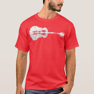 T-shirt Guitare acoustique miroir de réflexion de la natur