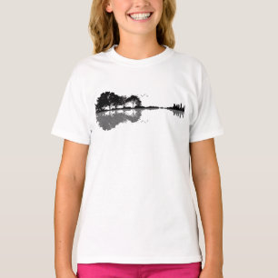 T-shirt Guitare acoustique Nature Est Musique Basse Guitar