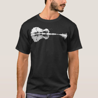 T-shirt Guitare acoustique Nature Forêt Musique Basse Guit