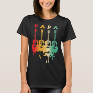 T-shirt Guitare acoustique - Papa - Cadeau guitariste Cool