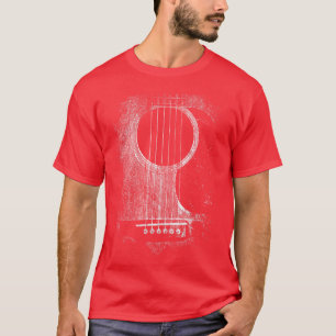 T-shirt Guitare acoustique six cordes Classic Rock Rouleau