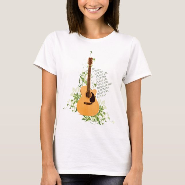 T-shirt Guitare avec des vignes (Devant)