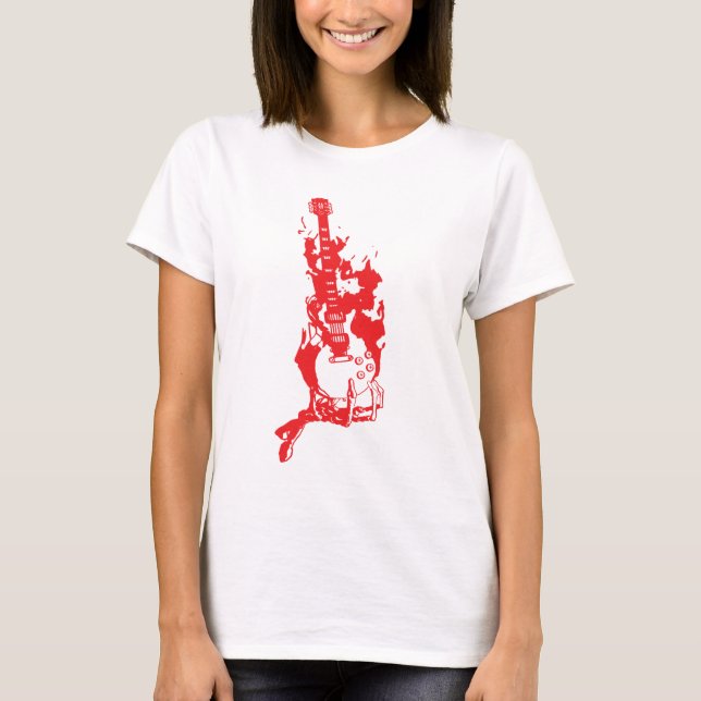 T-SHIRT GUITARE BRÛLANTE (Devant)