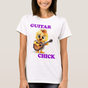 T-shirt Guitare Chick Musicien nouveauté