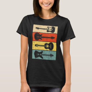 T-shirt Guitare cool Pour Hommes Femmes Guitare Vintage Gu