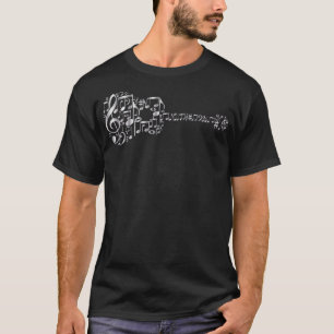 T-shirt Guitare Créative Art Guitare Acoustique En Mu Méta