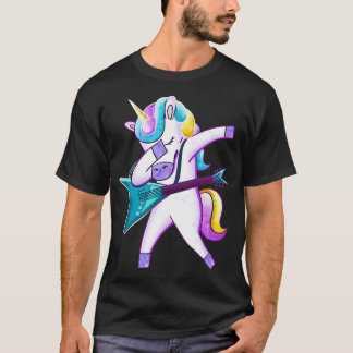 T-shirt Guitare Dabbing Unicorne