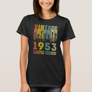 T-shirt Guitare d'anniversaire vintage 1953 70e anniversai