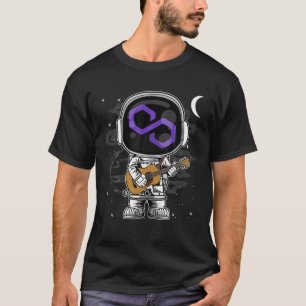 T-shirt Guitare d'astronaute Polygon Matic Coin To The Moo