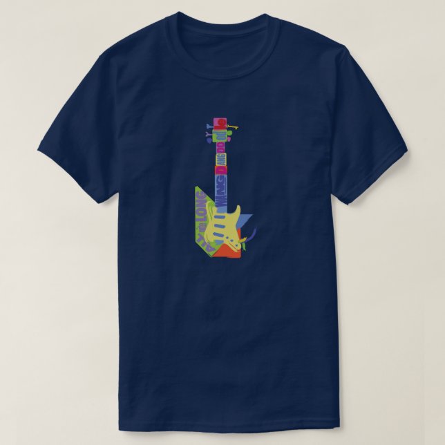T-shirt Guitare de griffonnage de Wang Dang (Design devant)