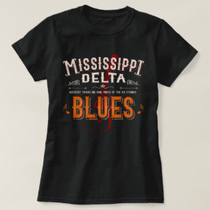 T-shirt Guitare de musique blues du Delta du Mississippi