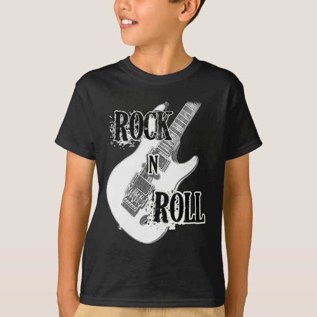 T-shirt guitare de petit pain de la roche n (Devant)