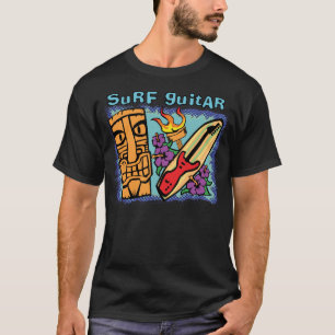 T-shirt Guitare de surf : Tiki w/Torch et ketmie