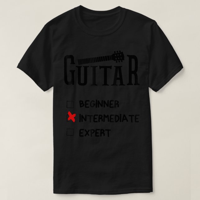 T-shirt Guitare débutant Guitare Intermédiaire (Design devant)
