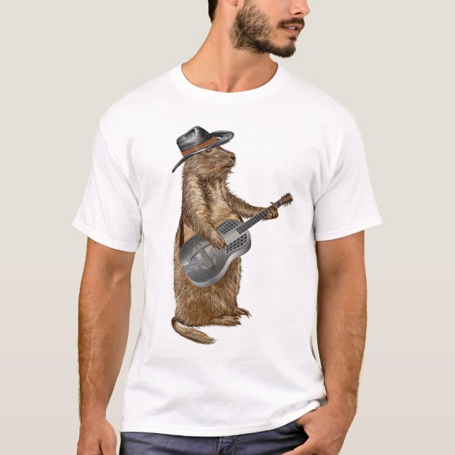 T-shirt Guitare des chiens des Prairies (Devant)