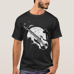 T-shirt Guitare détenue avec Musique Cloud Musique Guitari