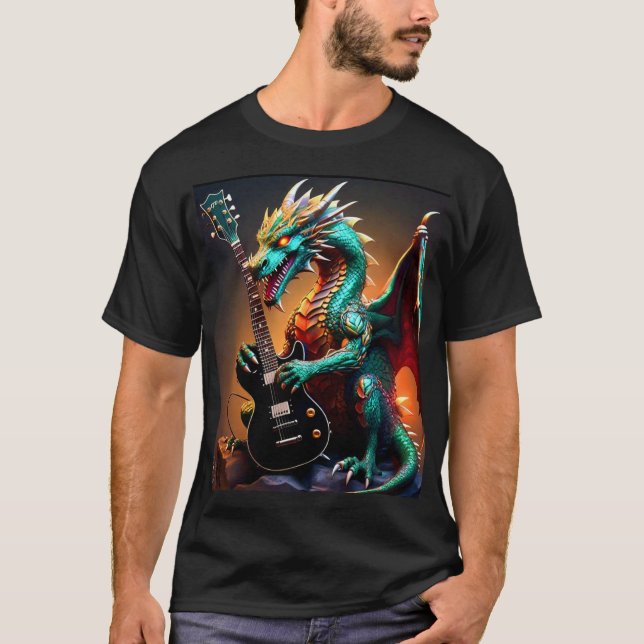 T-shirt Guitare Dragon (Devant)