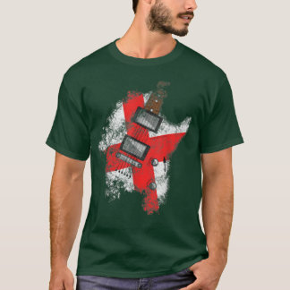 T-shirt Guitare du Saint-Georges Angleterre Drapeau musici