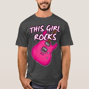 T-shirt Guitare Électrique Cette Fille Frappe Guitariste F