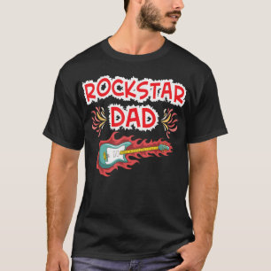 T-shirt Guitare Électrique Papa Rockstar Fan de Rock Fête