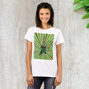 T-shirt Guitare électrique verte