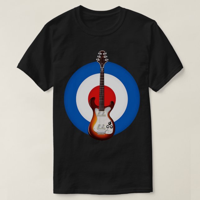 T-shirt Guitare électronique Rocker (Design devant)