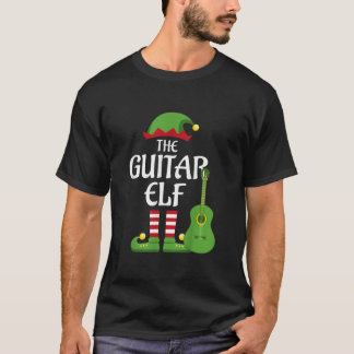 T-shirt Guitare Elf Groupe de jumelage de famille Noël 