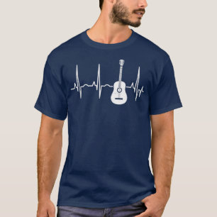 T-shirt Guitare Heartbeat Guitare Player Musique Band Guit
