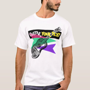 T-shirt Guitare Legend Hero Retro Illustration personnalis