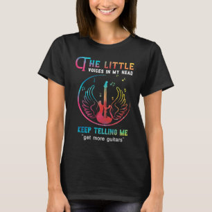T-shirt Guitare Les Petites Voix Dans Ma Tête Obtenir Plus