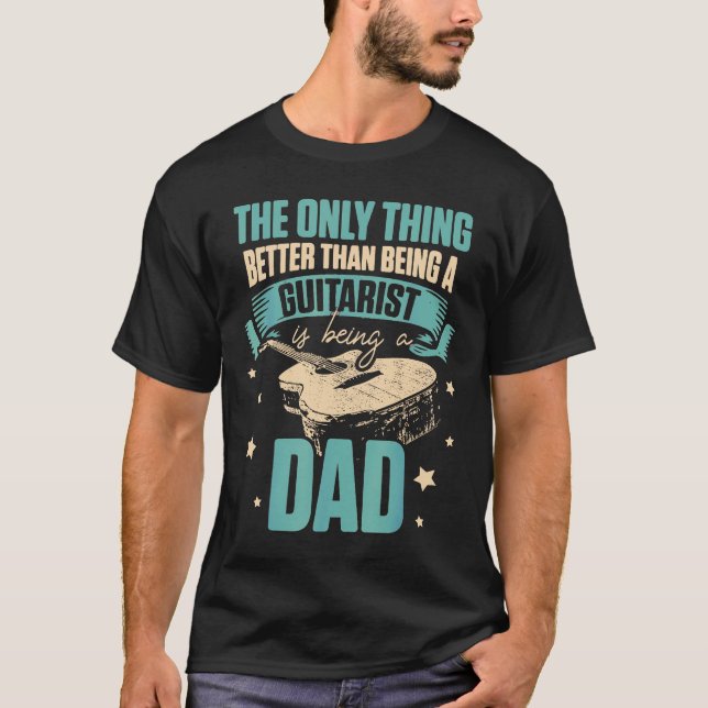 T-shirt Guitare - Mens Guitariste Papa Meilleur Guitare Jo (Devant)