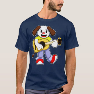 T-shirt Guitare musicale de chien