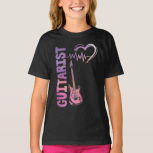 T-shirt Guitare Musique Amour Guitariste Heartbeat