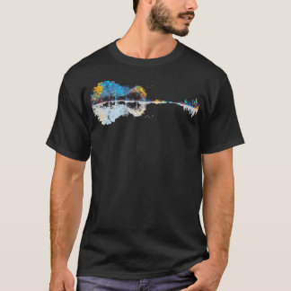 T-shirt Guitare naturelle - Aquarelle colorée