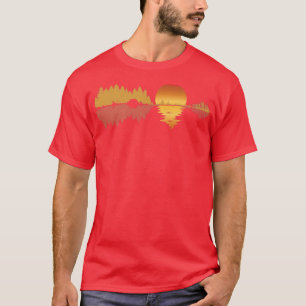 T-shirt Guitare naturelle avec guitariste et guitare avec