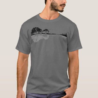 T-shirt Guitare naturelle classique Noir