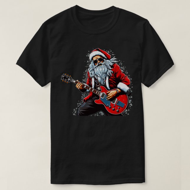 T-shirt Guitare Père Noël 13 (Design devant)