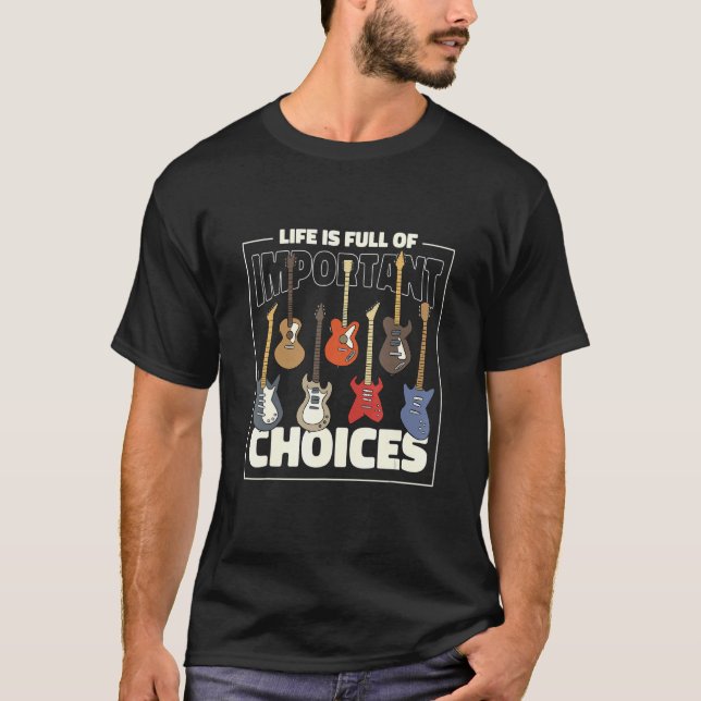 T-shirt Guitare Pour Hommes Et Femmes (Devant)