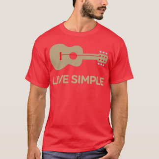 T-shirt Guitare simple à une chaîne