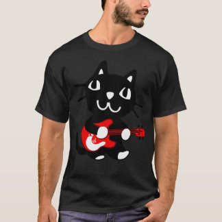 T-shirt Guitare simple pour chat