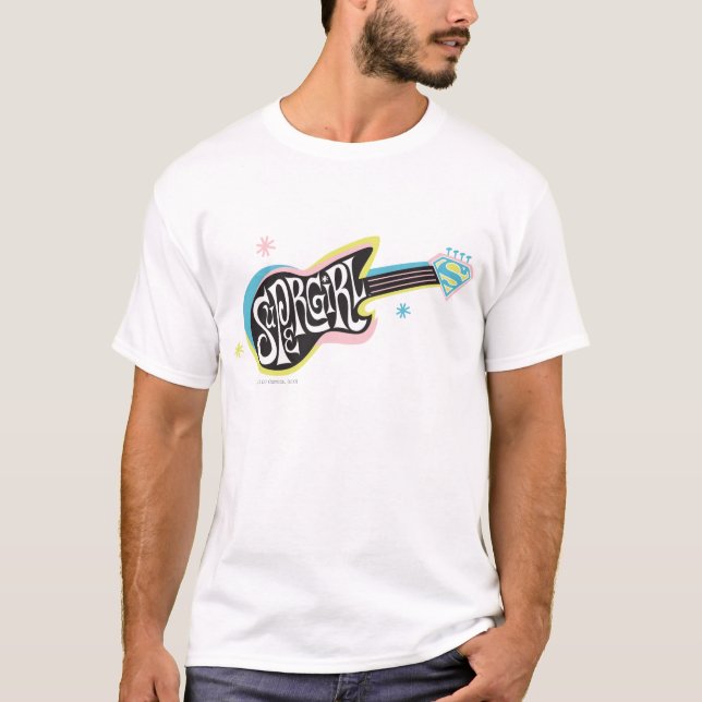 T-shirt Guitare supergirl (Devant)