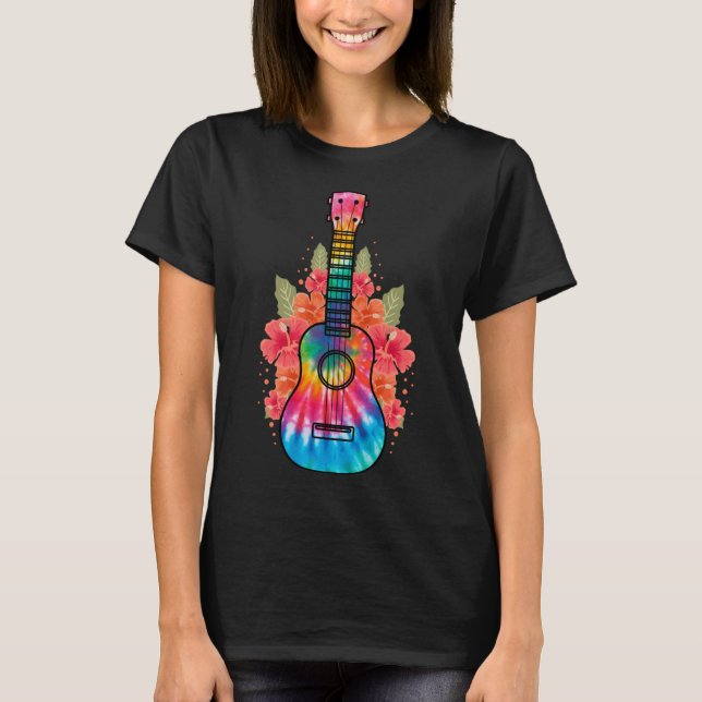 T-shirt Guitare Uke Fleur Hawaii (Devant)