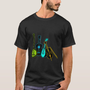 T-shirt Guitares Banjos Fiddle Mandoline 1