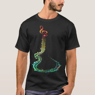 T-shirt Guitares Colorées Guitare Électrique Acoustique Cl