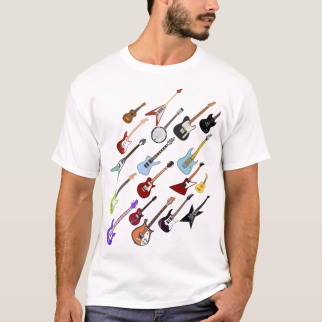 T-shirt Guitares diagonales 2 (Devant)