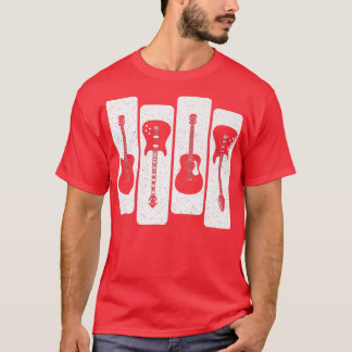 T-shirt Guitares Guitariste Acoustique Electrique Guitare