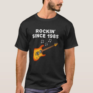 T-shirt Guitariste 40e Anniversaire, Rockin' Depuis 1985,